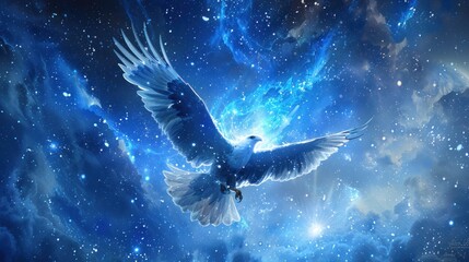 Obraz premium eagle fantasy galaxy art