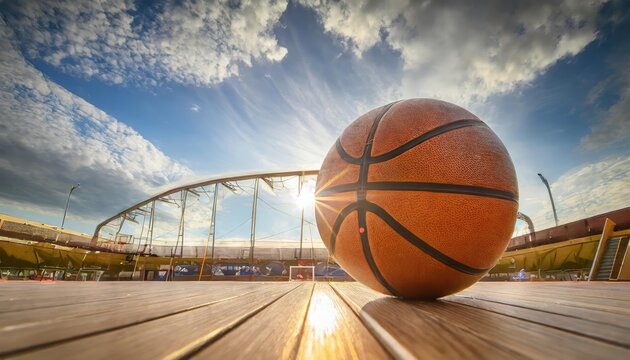 High-quality. Basketball ball over white background. 