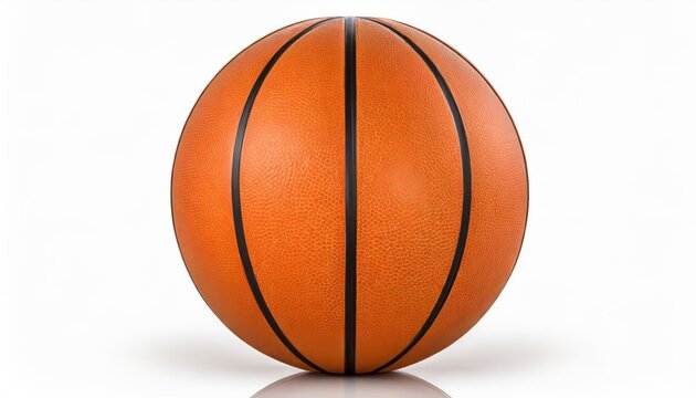 High-quality. Basketball ball over white background. 