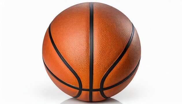 High-quality. Basketball ball over white background. 