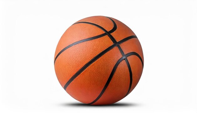 High-quality. Basketball ball over white background. 