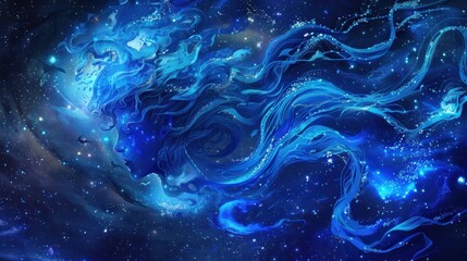 Fototapeta na wymiar medusa fantasy galaxy art