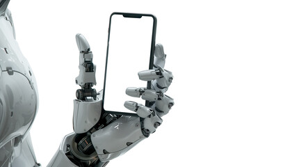 robotic hand holding a cell phone isolated, artificial intelligence generating videos, OpenAI, Sora