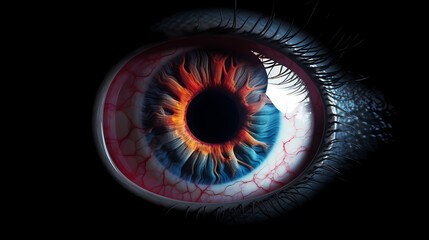 Colorful membrane of human eyes