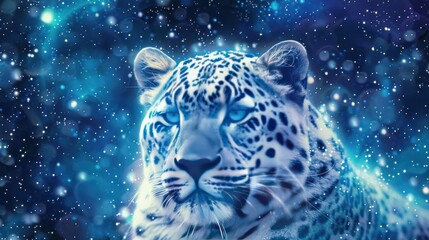 leopard fantasy galaxy art