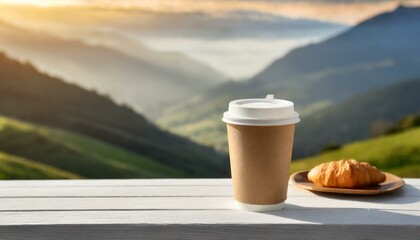 cup of coffee on the mountain