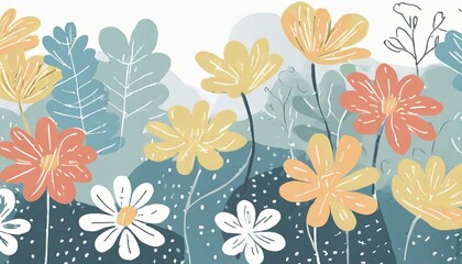 Watercolor delicate wildflowers, beige floral seamless pattern. Summer blooming tile. Hand drawn natural botanical background. Repeatable texture, wrapping paper,wallpaper, fabric, textile
