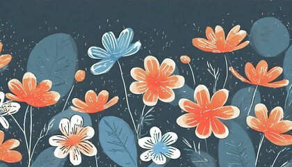 Watercolor delicate wildflowers, beige floral seamless pattern. Summer blooming tile. Hand drawn natural botanical background. Repeatable texture, wrapping paper,wallpaper, fabric, textile
