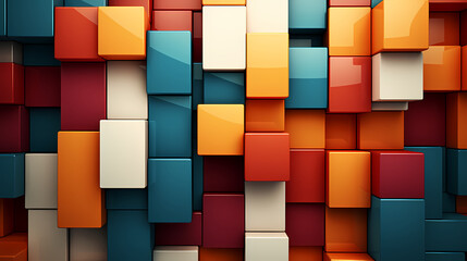 Abstract geometric cube pattern