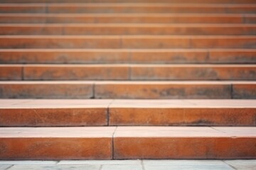 Defocused image of terracotta stair steps. Urban Staircase Blur
