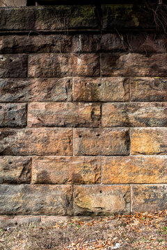 Old exterior stone wall