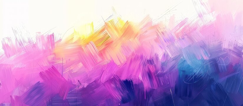 Digital artwork brush strokes oil painting on vibrant color background. AI generated image