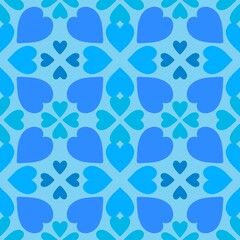 Valentines hearts seamless pattern for wrapping paper and fabrics and kids print and festive party accessories