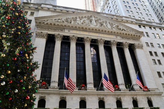 New York Stock Exchange. NYSE is the world's largest stock exchange. It houses the famous trading floor and big board for trading Securities, Exchanges, & Public market.New York City, NY, USA - Dec 23
