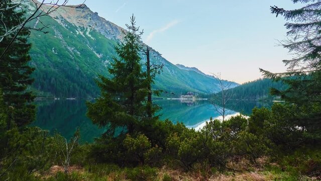 Morskie Oko (Sea Eye) is largest and fourth-deepest lake in Tatra Mountains. It is located deep within Tatra National Park, Poland, in Rybi Potok (Fish Brook) Valley, at base of Mieguszowiecki Summits