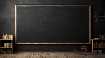 Background blackboard, empty classroom board background