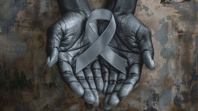 Parkinson day, international health care and medicine, illnes help brain disabilty forget hospital, old years treatment, hand ribbon memory.