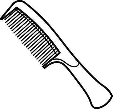 recommend clip art: Comb Outline Vector Illustration