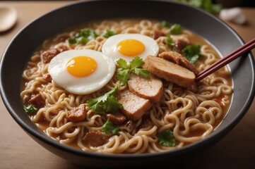 Delicious miso ramen photo
