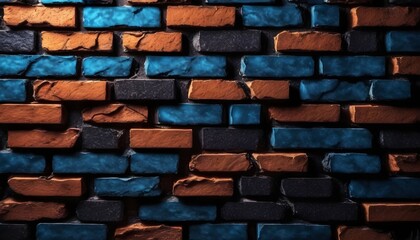Dark, red, grey and blue hardstone and obsidian stone bricks brickwall texture