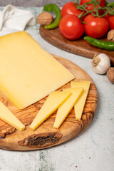 Kars old kashar. Kars old kashar on a cutting board. Local name kars eski kasari. Close up