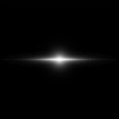 Glare star on black. Light flashes. Vector transparent elements with glow effect.