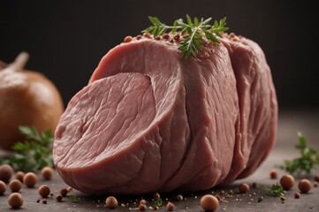 Boned meat close-up image