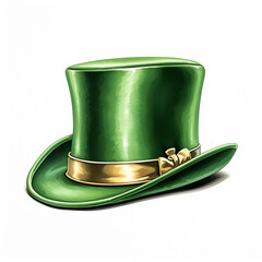 St. Patrick's hat with clover, vector illustration