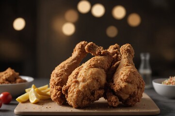 Classic fried chicken close-up