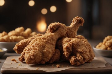 Delicious crispy fried chicken picture