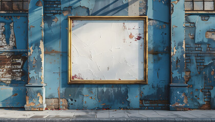 Blank picture frame mockup