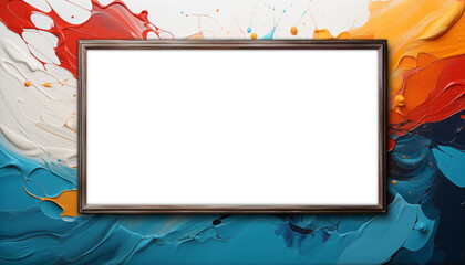 Blank picture frame mockup