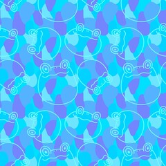 Cartoon animals seamless frogs pattern for wrapping paper and fabrics and kids clothes print and summer