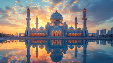 Foto op Plexiglas Great Mosque in Abu Dhabi © Saad