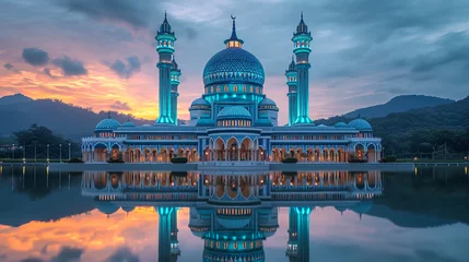 Fotobehang Great Mosque in Abu Dhabi © Saad