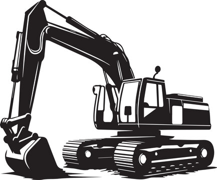 Excavator Silhouettes EPS Excavator Vector Escavator Clipart	
