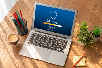 Software update on computer for modish version of device software upgrade