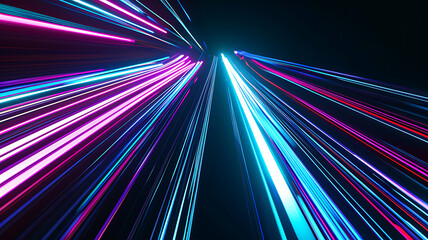 3d rendered speed of light neon wallpaper