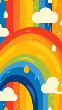 A vibrant rainbow after the rain Calmness atmospheric photo footage for TikTok, Instagram, Reels, Shorts