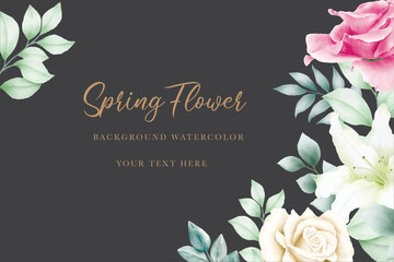 beautiful background  floral rose watercolor 