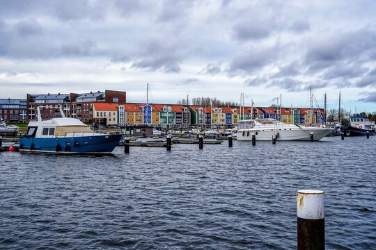 Fortified harbor in Hellevoetsluis. 
Hellevoetsluis, Hellevoet, Voorne aan Zee, South Holland, Netherlands, Holland, Europe.
