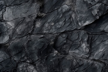 Rough black rock texture with natural patterns and rugged detail.