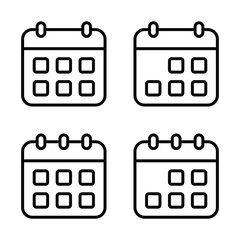 Calendar, date icon vector in line style
