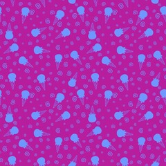 Cartoon summer print seamless ice cream pattern for wrapping paper and fabrics and linens and kids clothes