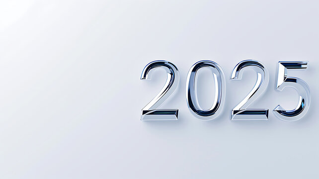 3d rendered 2025 written on white background