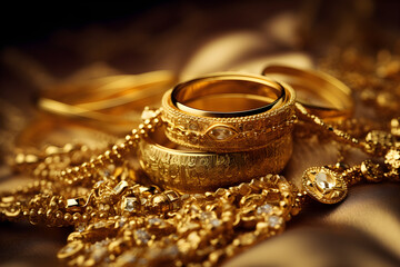 Stunning Collection of Luxury Gold Jewelry - Timeless Elegance Embodied in Necklaces, Rings, and Bracelets