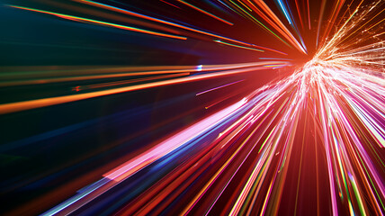Fototapeta na wymiar 3d rendered speed of light neon wallpaper