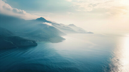 beautiful mountains and sea