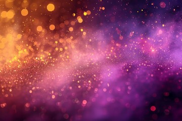 shiny purple and golden background with bokeh for various use