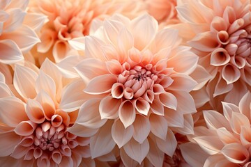 Fototapeta premium Flowers in trendy colors. Backdrop with selective focus and copy space